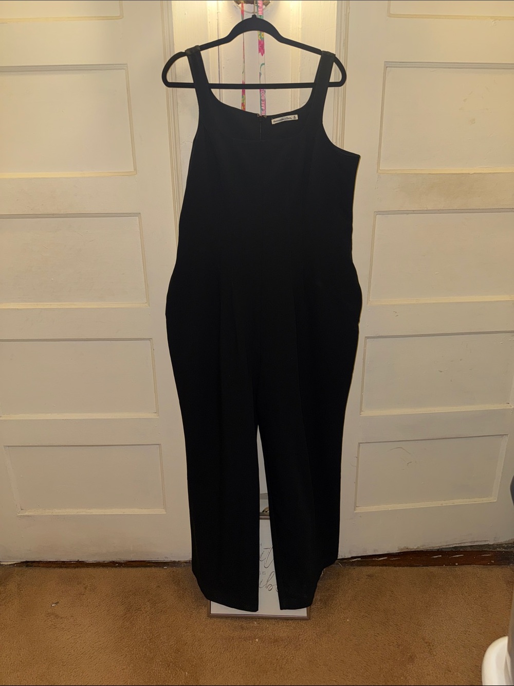 Abercrombie & Fitch Black Sleeveless Tailored Jumpsuit